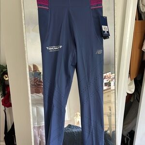 New Balance Blue Track Pants with Performance Fabric